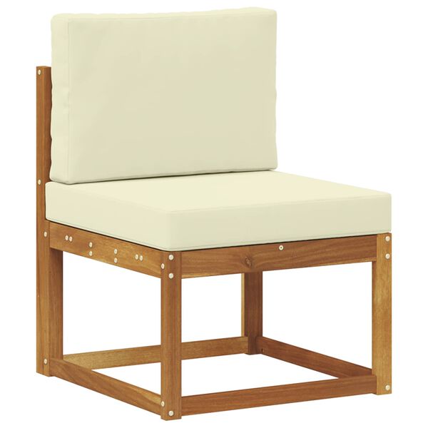 vidaXL V&auml;li diivanikomplekt 6 pcs Looduslik ja kreem Tugev akatsiapuu