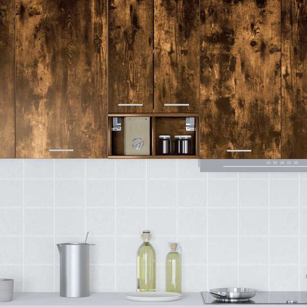 vidaXL Seinakapp Suitsetatud tamm 20 x 29,5 x 40 cm Tehispuit