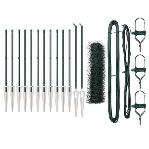 vidaXL Aiapost Roheline 25 x 0,6 m (36 mm naast) Terased ja PVC