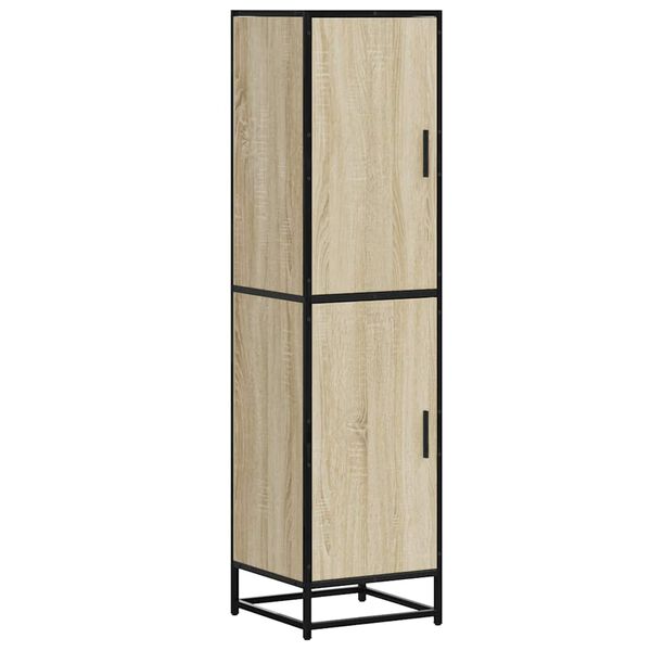 vidaXL Highboard Sonoma tamm 35,5x35x139 cm inseneritud puit ja metall