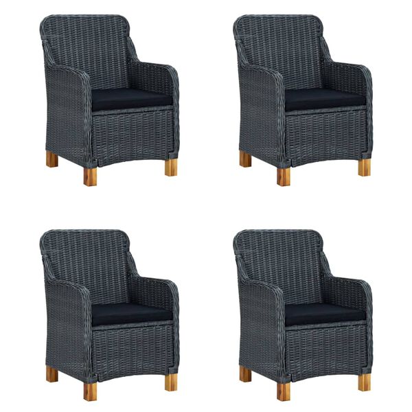 vidaXL 5-osaline aia s&ouml;&ouml;gitoa komplekt, tumehall