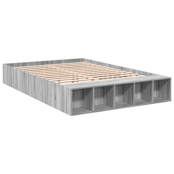 vidaXL voodiraam, hall Sonoma tamm, 140 x 200 cm, tehispuit