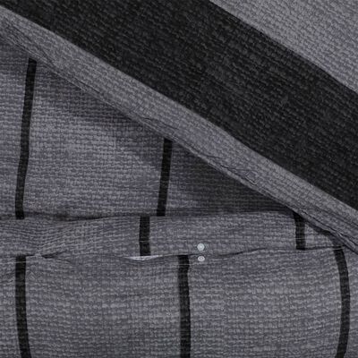 vidaXL voodipesukomplekt, tumehall, 240 x 220 cm, puuvill