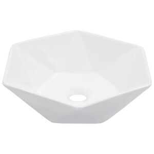 vidaXL valamu, 41 x 36,5 x 12 cm, keraamiline, valge