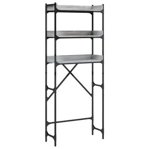 vidaXL riiul pesumasina kohale, hall Sonoma, 67x25x163 cm, tehispuit