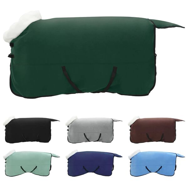 vidaXL Hobuste K&auml;tter Tume roheline 135 cm Polaarflee&ccedil;