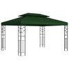 vidaXL Paviljon 3,97 x 2,96 x 2,68 m Roheline Pol&uuml;ester ja teras