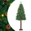 vidaXL Peen j&otilde;ulupuu koos alusega Roheline 180 cm PVC ja tahke m&auml;nd