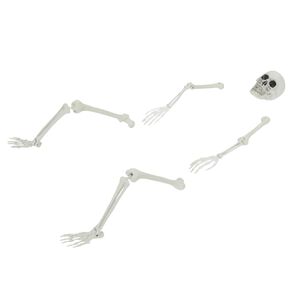 vidaXL Halloween Skelett koos Maastep&ouml;&ouml;ristega Valge 45,5 x 13 cm