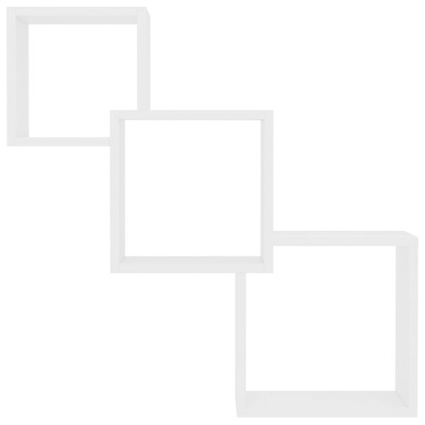 vidaXL seinariiulid, valge, 68x15x68 cm, tehispuit