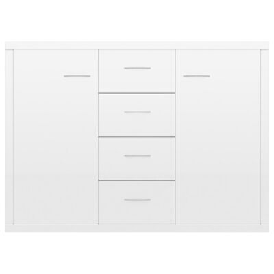 vidaXL puhvetkapp kõrgläikega valge 88 x 30 x 65 cm, puitlaastplaat