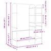 vidaXL Riidepuu riiuliga Hall 120 x 44 x 160 cm Tehispuit