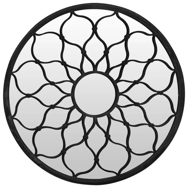 vidaXL peegel, must, 40x4 cm, raud, toas kasutamiseks