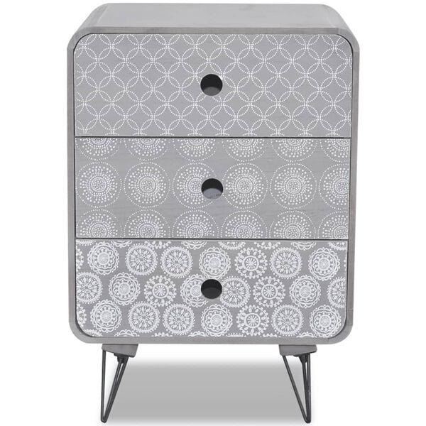 vidaXL 3 sahtliga kummut, hall