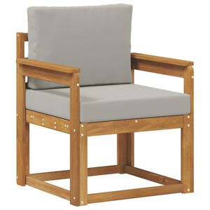 vidaXL &Otilde;uesohva Tugev akaatsiapuit ja pol&uuml;ester Naturaalne ja helehall