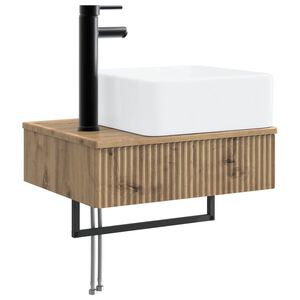 vidaXL Seinale paigaldatav pesu bassein Artisan tamm 50 x 41 x 39 cm