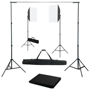 vidaXL fotostuudiokomplekt valgustuse ja taustapildiga