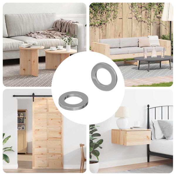 vidaXL Mutrid 2 pcs H&otilde;bedane 10 x 10 x 1,2 mm Teras