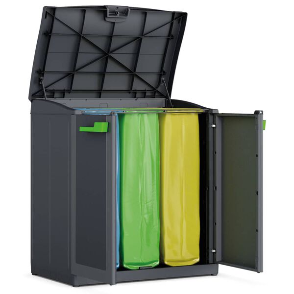 Keter jäätmekapp "Moby Compact Recycling System", grafiithall, 100 cm