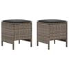 vidaXL Aia jalatoed 2 T&uuml;kk Hall ja tumehall 38 x 38 x 45 cm PE rattan