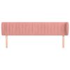 vidaXL voodipeats servadega, roosa, 203x23x78/88 cm, samet