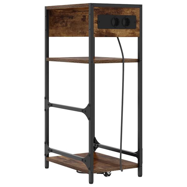 vidaXL &Ouml;&ouml;lambi kapp Suitsetatud tamm 40 x 27 x 76 cm Tehispuit