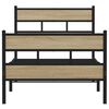 vidaXL metallist voodiraam ilma madratsita Sonoma tamm 90x190 cm