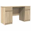 vidaXL Laud sahtliga riiuliga Sonoma tamm 140 x 49 x 76 cm Tehispuit