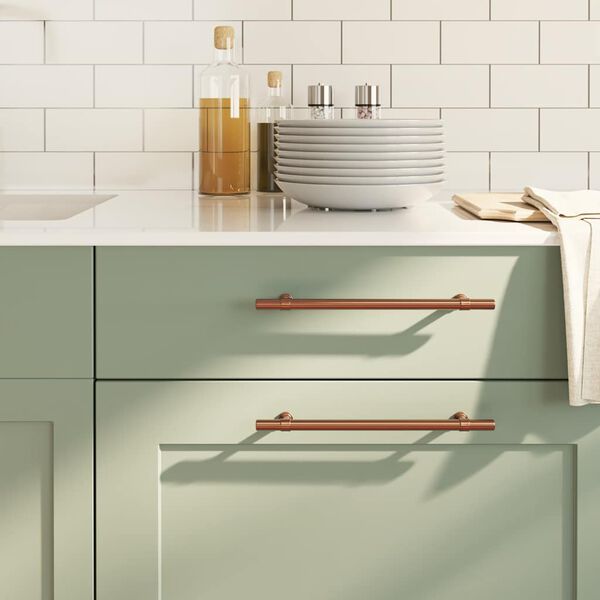 vidaXL kapi k&auml;epidemed 5 tk, pronks, 192 mm, roostevaba teras