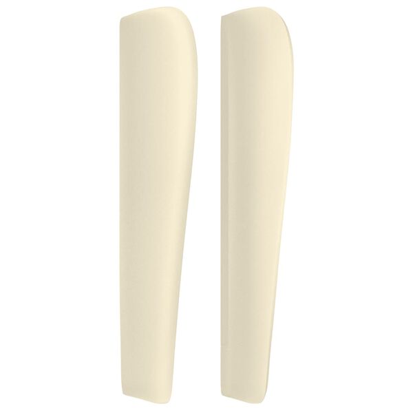 vidaXL voodipeats servadega, kreemjas, 103x23x118/128 cm, kunstnahk