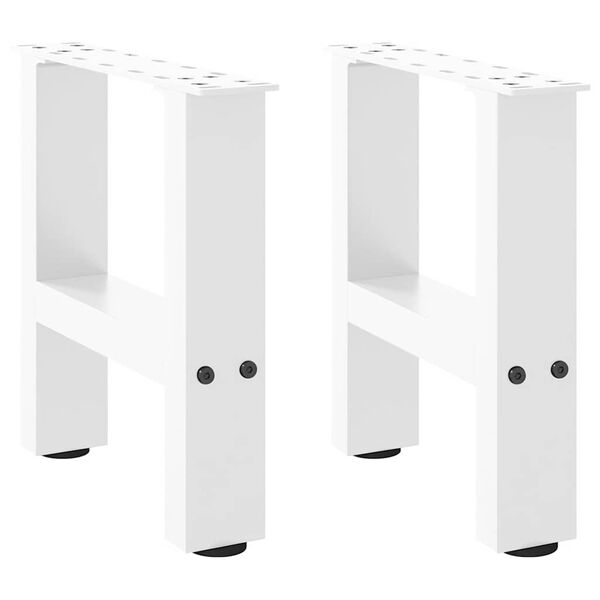 vidaXL kohvilaua jalad, valged, 2 tk, 40 x (30&ndash;31) cm, teras