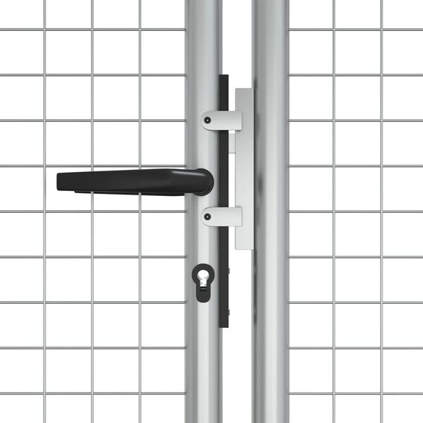 vidaXL aiavärav, tsingitud teras, 400 x 125 cm, hõbedane