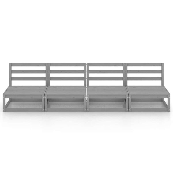 vidaXL 4-osaline aiadiivan, hall, toekas m&auml;nnipuit