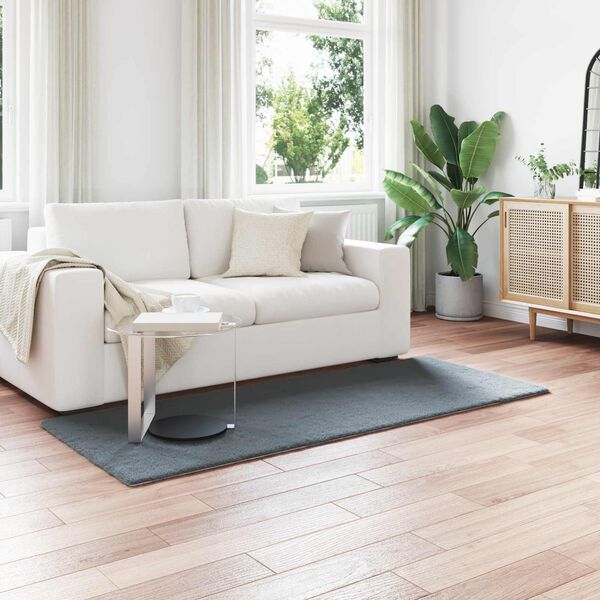 vidaXL Kunstlik K&uuml;&uuml;liku Karv Mat Olite Antratsiit 80 x 200 cm