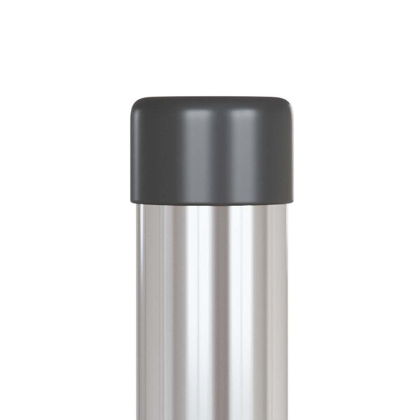 vidaXL Aiapostid 12 pcs Hõbedane 70 cm Pulbervärvitud Teras