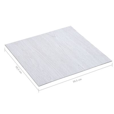 vidaXL iseliimuvad põrandaplaadid 20 tk, PVC, 1,86 m², valge