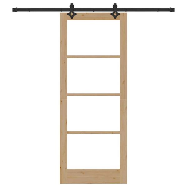 vidaXL Libisev uks ORKDAL Looduslik ja must 83 x 211 cm