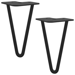 vidaXL M&ouml;&ouml;blijala 2 pcs Must 54.1 x 54.1 x 100 mm Raud