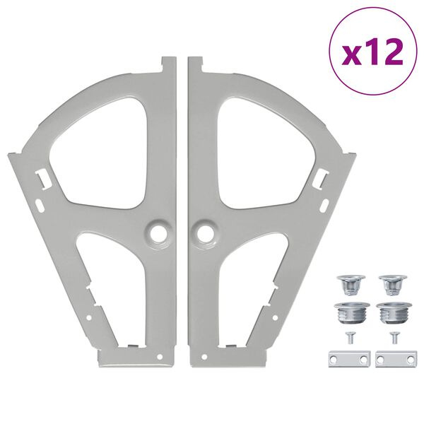 vidaXL Flip Kapi Hinge 12 pcs H&otilde;bedane 235 x 155 x 30 mm Raud