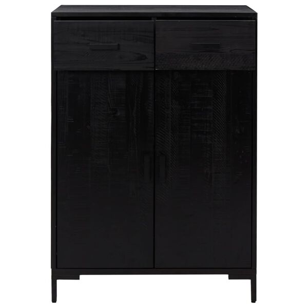 vidaXL kingariiul, must, 75 x 40 x 110 cm, männipuit