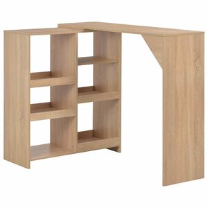 vidaXL baarilaud liigutatava riiuliga, tamm, 138 x 39 x 110 cm