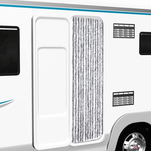 vidaXL putukakardin valge ja hall, 56 x 185 cm šenill