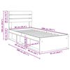 vidaXL Voodi raam peaga Suitsetatud tamm 90 x 200 cm Tahke m&auml;nd