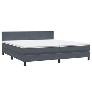 vidaXL Box Vedruvoodi madratsiga Tumehall 180x220 cm samet