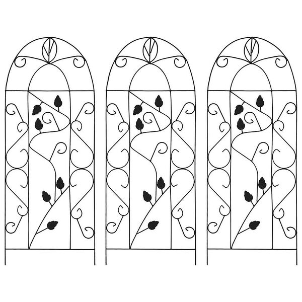 vidaXL ronitaimede tugi, 3 tk, must, 40 x 100 cm, raud