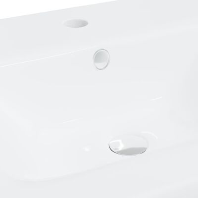 vidaXL sisseehitatud valamu kraaniga, 42x39x18 cm, keraamiline, valge