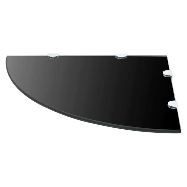 vidaXLi nurgariiul kroomitud tugedega, klaas, valge 45 x 45 cm