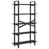 vidaXL Raamatukapp Must tamm 100 x 33,5 x 178 cm Tehispuit