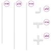 vidaXL PVC toru 29 pcs Valge PP ja PE