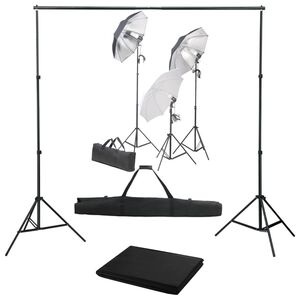 vidaXL fotostuudiokomplekt valgustuse ja taustapildiga